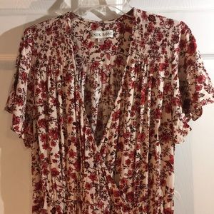 XL vintage inspired bohemian floral dress